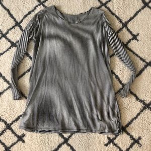 stripped long sleeve t shirt dress